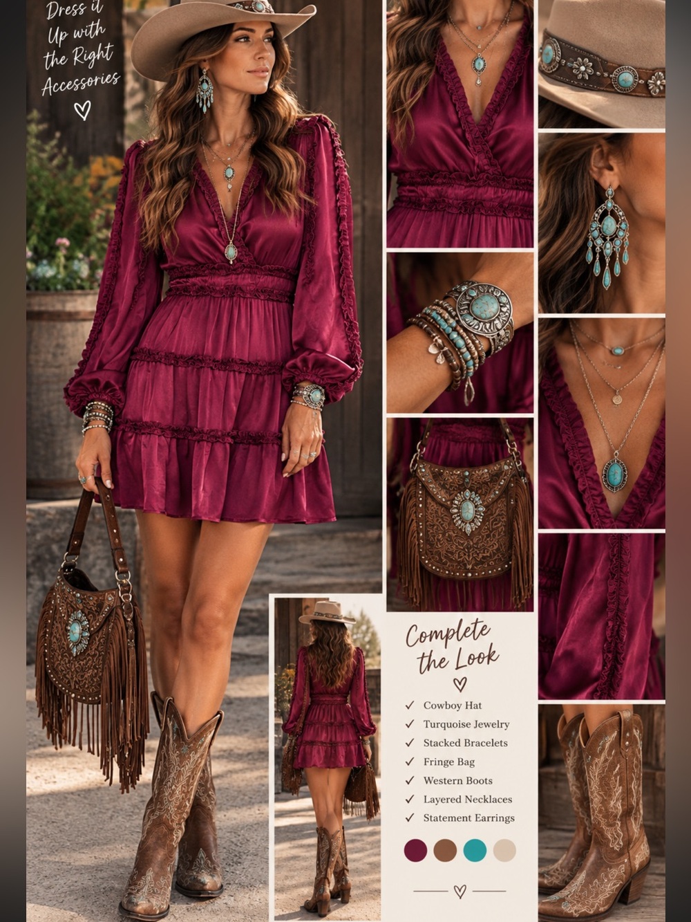 Shyanne Plum Long Sleeve Ruffle Tiered Mini Dress